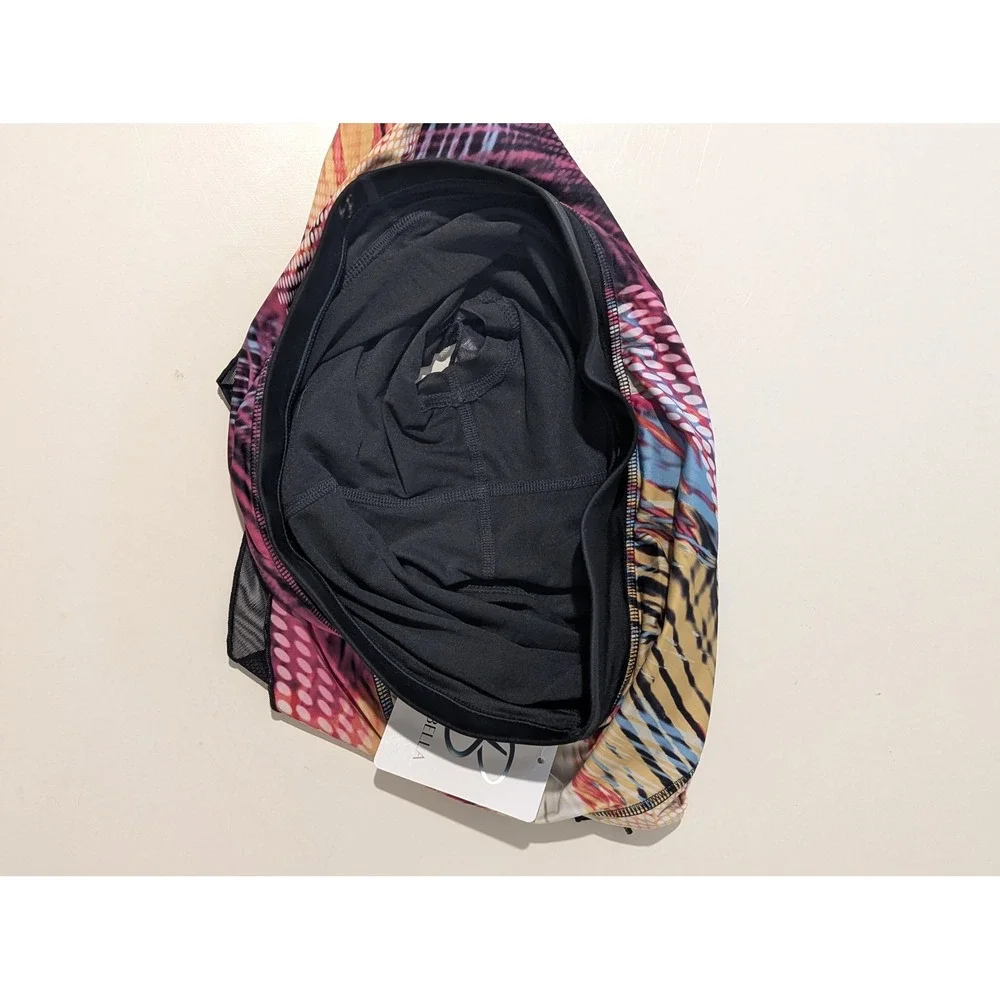 Sofibella NWT Tennis Skort Colorful Abstract Print Mesh Ruffle Size M
